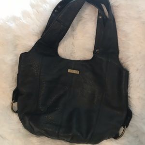 Joe’s jeans brand 100% leather PURSE black hobo style shoulder slouchy soft